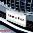 thumbnail image 4 of 1Pack License Plate Frames with White Leather Texture Pattern Includes Screws & Caps Full Accessories Included Size 6.3x12.2inch(16x31cm), 4 of 8