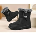 thumbnail image 6 of Tao Tao Women Men Lightweight Snow Boots Winter Anti-Slip Ankle Booties Waterproof Slip On Warm Fur Lined Sneaker Black 36, 6 of 6