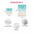 thumbnail image 7 of Teal Beige Ombre Coastal Kitchen Dish Towels for Drying Dishes Set of 2, Nautical Beach Starfish Coral Summer Waffle Weave Microfiber Hand Tea Bathroom Towels Quick Dry & Absorbent Towel 12x12, 7 of 7