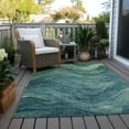 thumbnail image 6 of Addison Rugs Chantille Indoor/Outdoor Transitional Swirls Teal Washable Rectangle Rug, 8' x 10', 6 of 6