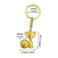 thumbnail image 2 of Llavero de Trofeo de Fútbol de Metal, Coleccionable, Regalo para Fanáticos, 2 of 5