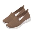 thumbnail image 3 of FRSASU Loafers for Women Comfort Slip On Walking Shoes Knit Dressy Comfortable Business Casual Work Flats Brown, 3 of 7