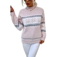 thumbnail image 6 of UZMOG Sweaters for Women, Women's Sweaters Casual Knitted Pullover Sweaters Long Sleeve Mock Neck Tops, Fall Winter Fashion Clothing, 6 of 6