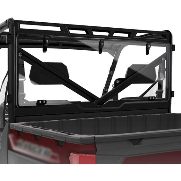 Kemimoto UTV Rear Window Windshield PC Compatible with Polaris Ranger 1000 /XP 1000 /Crew 2017-2023