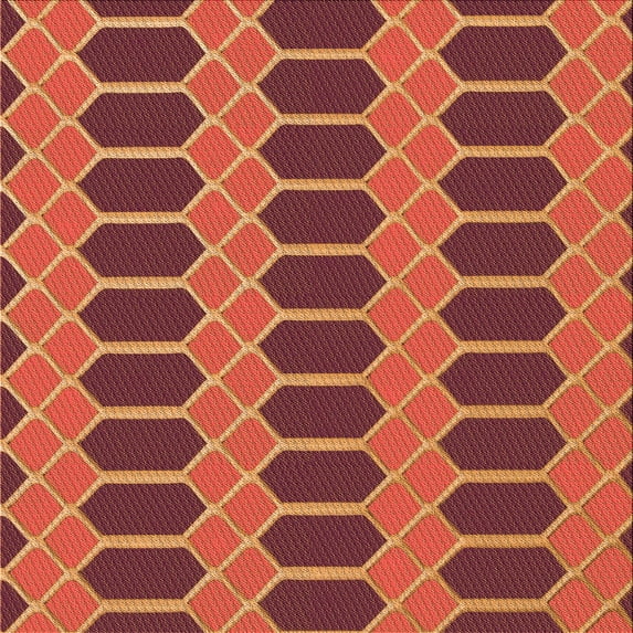 Ahgly Company Indoor Square Patterned Chilli Pepper Red Area Rugs, 8' Square