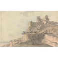 thumbnail image 2 of Capt. Francis Grose 24x16 Gold Ornate Framed and Double Matted Museum Art Print Titled - Chapel of St. Michael's Mount (1786), 2 of 4