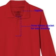 thumbnail image 4 of Educated Uniforms Boys 4-20 Long Sleeve Pique Polo Shirt, 4 of 5