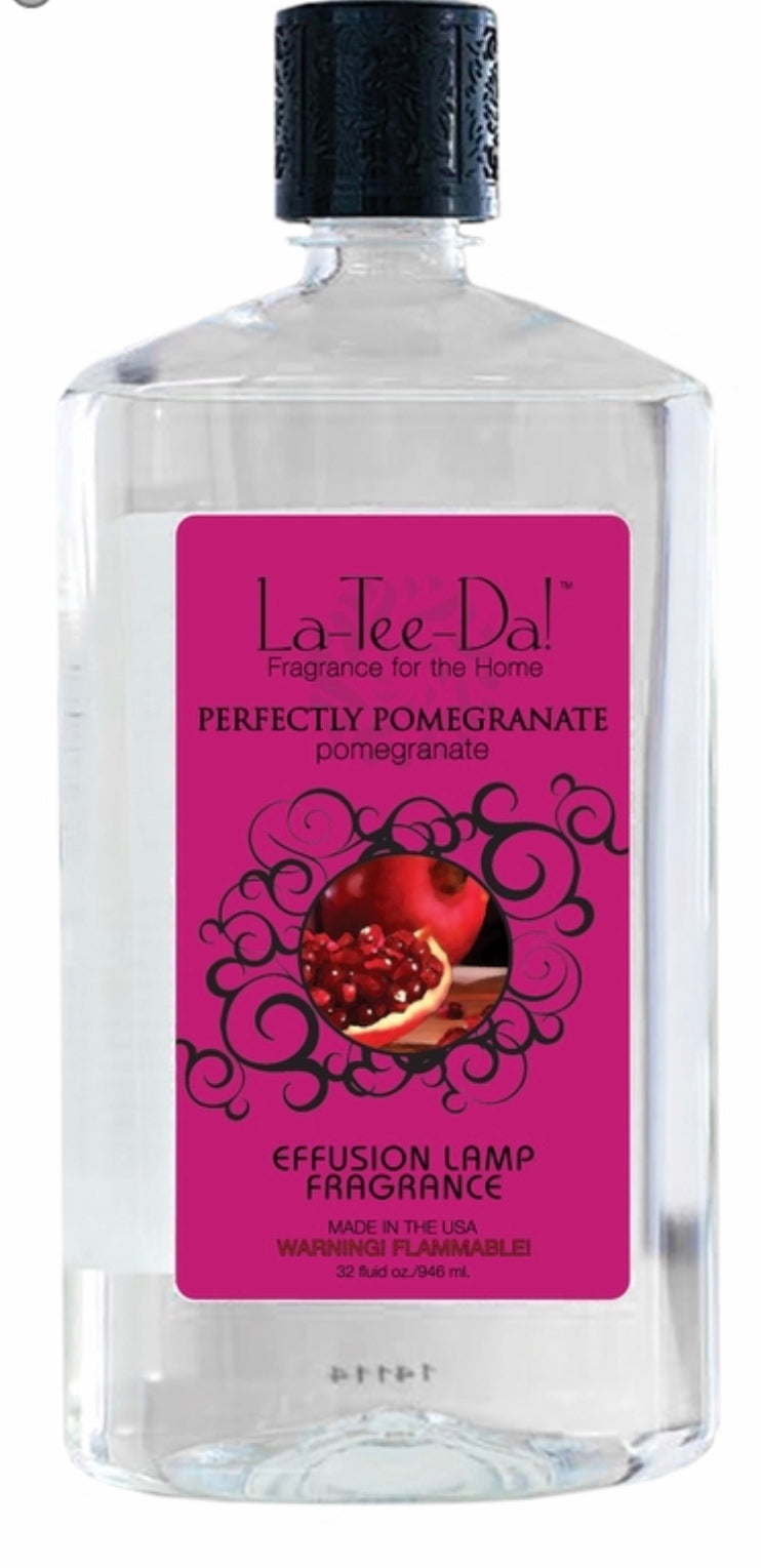 PERFECTLY POMEGRANATE La-Tee-Da Effusion &amp; Fragrance Lamp Oil Refills - 16 oz