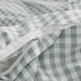 thumbnail image 7 of NAYOROOM 100% Cotton Gingham Duvet Cover King Set, 3-Piece Linen Like Textured Breathable Soft Bedding Cover（Sage Green Gingham）, 7 of 7