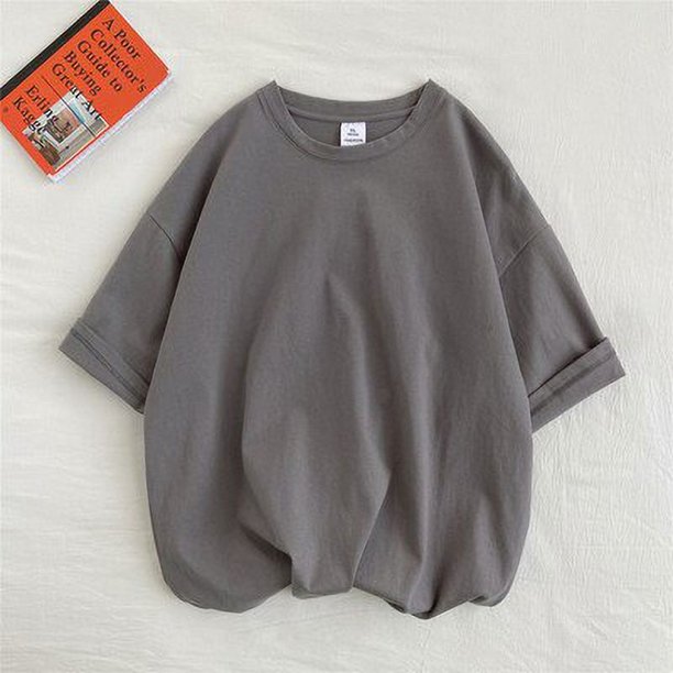 LEGIBLE 2023, camiseta de manga corta de verano para mujer, camiseta holgada de gran tamaño, camiseta informal con cuello redondo para mujer Tan Jianjun unisex