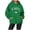 Green, variant on Women's Letter Printed Round Neck Pullover Street Long Sleeve Pullover Hoodie Hoodie for Women