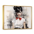 thumbnail image 2 of Designart "Stylish Timeless Glamour Portrait I" Fashion Floater Framed Canvas Art Print, 2 of 7