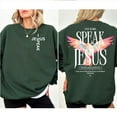 thumbnail image 2 of Christian “Speak the Name of Jesus” Pullover – Spiritual Sweatshirt with Wings Graphic for Faith-Filled Women, 2 of 6