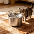 thumbnail image 3 of EGNMCR USB Stainless Steel Pet Water Dispenser Automatic Circulation Filter Pet Water Dispenser Intelligent Pet Water Feeder Flowing Water Suitable For Cats To Drink Stainless Steel Water Dispenser, 3 of 5