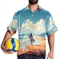 thumbnail image 4 of Surfing in Summer Men's Casual Hawaiian Button Down Short Sleeve Summer Beach Printed Shirt, 4 of 6