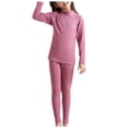 thumbnail image 2 of Toddler Kids Girls Boys Soft Comfy Solid Raglan Sleepwear 2pcs Set, 2 of 4