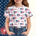 thumbnail image 2 of FamilyThread Kids America Flag 4th of July Shirt Toddler Kids Boys Girls Patriotic USA Shirt, Red White and Blue Tee Top, 2 of 6