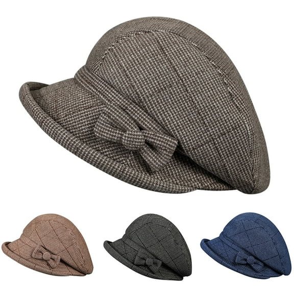 Women's Classic Dome Fisherman Bucket Hat Casual Winter Warm Small Brim Cap