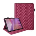 thumbnail image 3 of for Lenovo Tab One 8.7 inch/Tab K9 2025 TB-305FU Case, Rhombus Pattern Multiple Viewing Angles Stand Slim Folio Cover (Red), 3 of 6