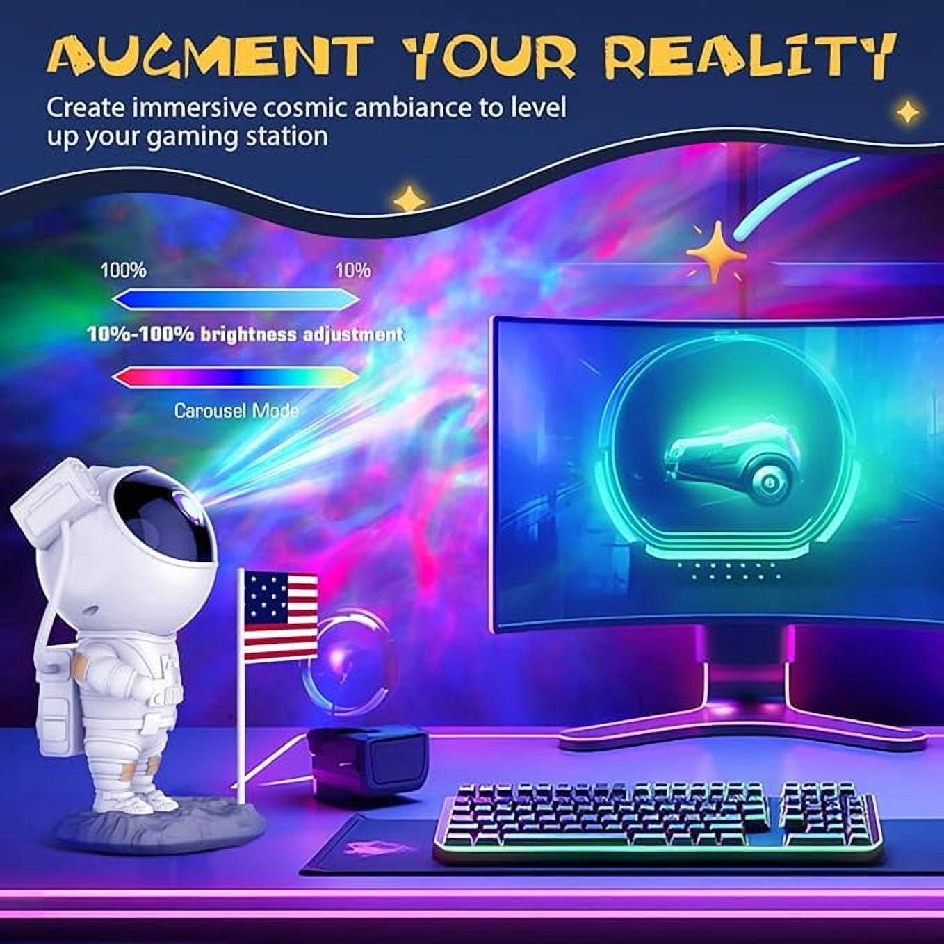 Astronaut Galaxy Projector - Galaxy Projector with Timer and Remote, Robot Night Light for Kids Room Decor, Birthdays, Valentine's Day Gift