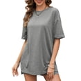 thumbnail image 3 of JYLFC Womens 2 Piece Sets Summer Outfits Lounge Set Oversized Tshirts Matching Biker Shorts,Gray XL, 3 of 7
