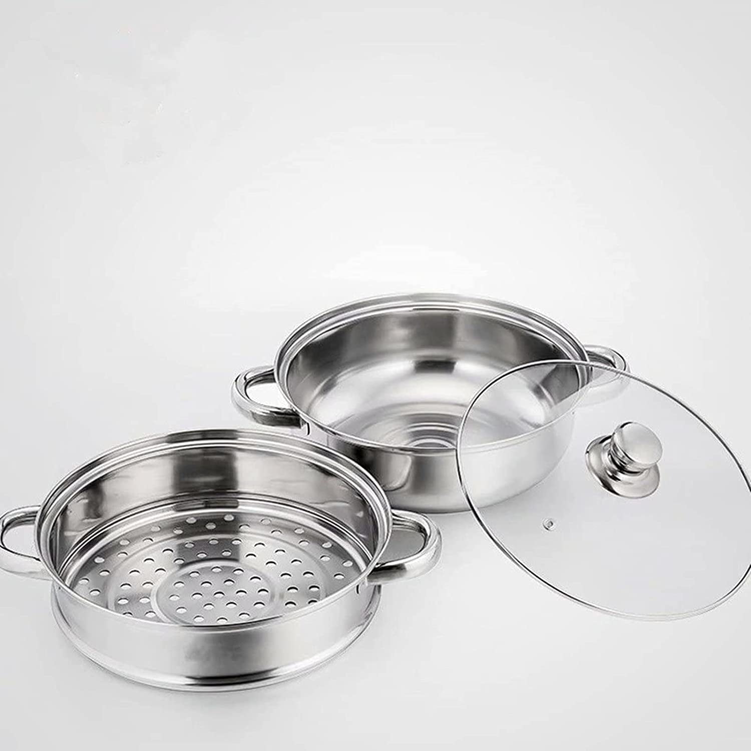 2 Tier Layer Stainless Steel 18/10 Induction Steamer – R & B Import