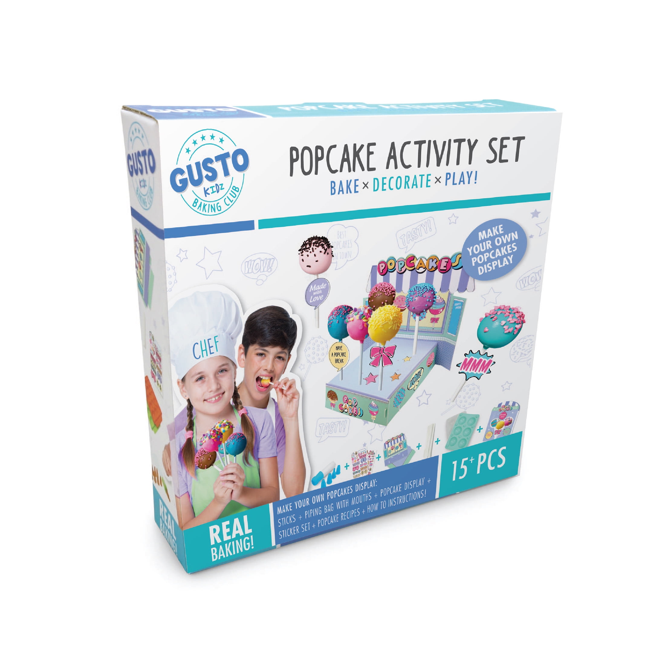 Gusto 15 Pieces Popcake Activity Toy Baking Set, Multi-color