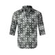 thumbnail image 3 of Camisas Para Hombre Camisa de manga de siete con estampado de solapa de ajuste delgado de moda casual para hombre (Grey, 3XL), 3 of 6