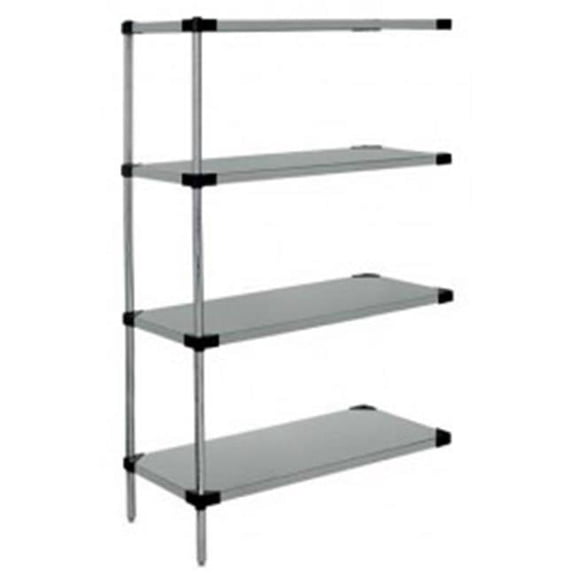Galvanized Steel Solid 4 Shelf Add On Unit - 21 x 24 x 86 in.