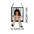 thumbnail image 3 of Halloween Horror Decoration: Electric Glow And Sound For Hanging Ghosts In Prison, Scary Prisoner Cages, 11×9×3.75 Inch Skeleton Hanging Ghosts, 3 of 4