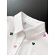 thumbnail image 3 of Blusa Casual De Manga Corta Blanco Con Estampado Multicolor De Corazones, 3 of 30