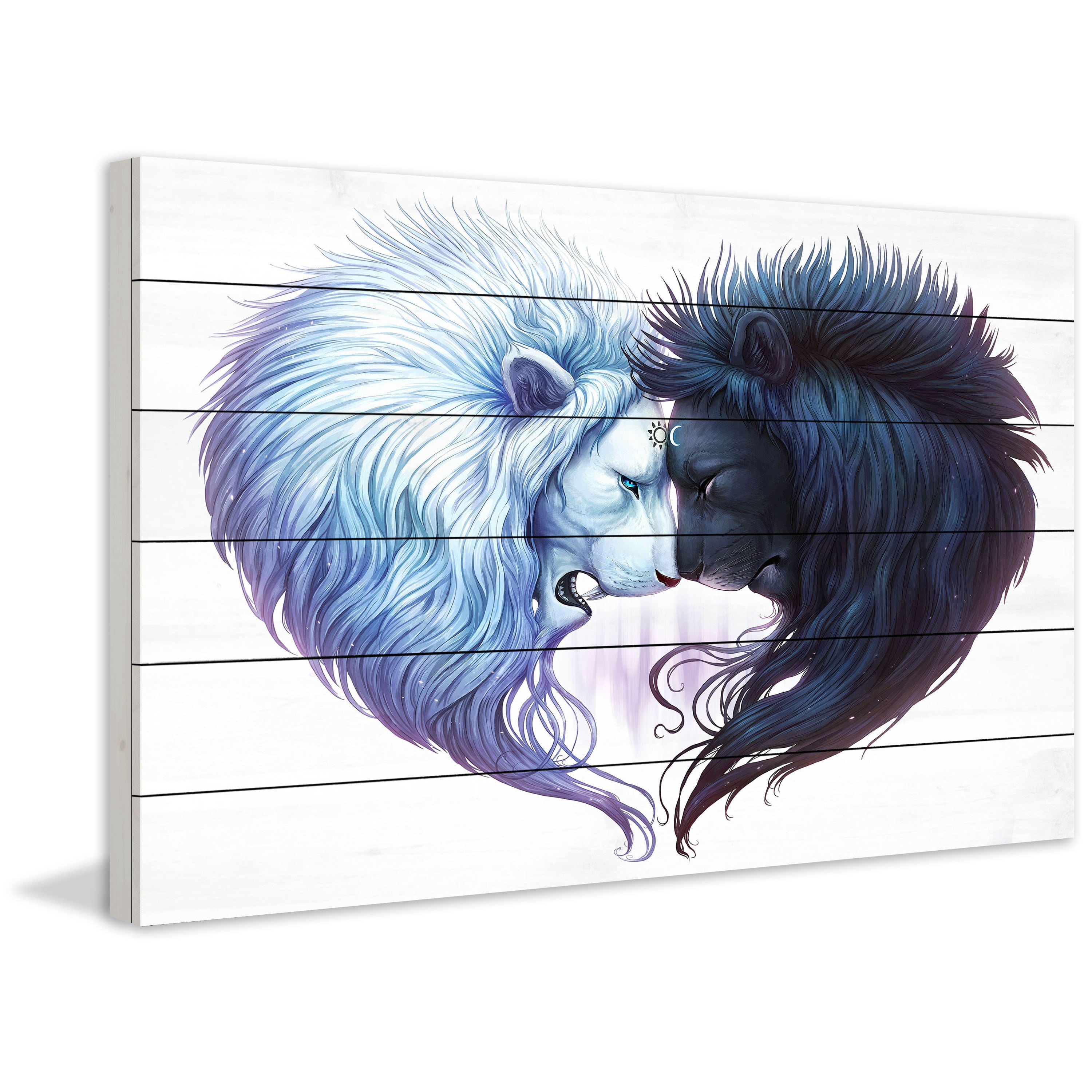 "Brotherhood" Painting Print on White Wood