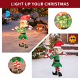 thumbnail image 4 of DEORAB 38IN Tall Elf Outdoor Christmas Elves Carry Candy Canes Decoration Lighted Yard Garden Lawn Festival Outdoor Indoor Xmas Decor,70LED Lights, 4 of 7