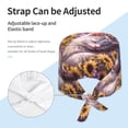 thumbnail image 3 of Salouo Warm Sunflower Sleeping Cat Print Adjustable Working Caps,1 Pcs Working Hats Elastic Scrub Hats Elastic Tie Back Hats Unisex Nurse Scrub Cap Nurse Hats ,One Size, 3 of 7