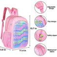 thumbnail image 3 of Pop School Backpack for Girls, Large Capacity Lightweight Schoolbag, 3 of 5