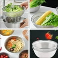 thumbnail image 7 of CRILSTYLEO Stainless Steel Drain Basket Bowl Set for Home Use Silver Kitchen Colander Rice Washing Basket Set 1.5qt, 7 of 7