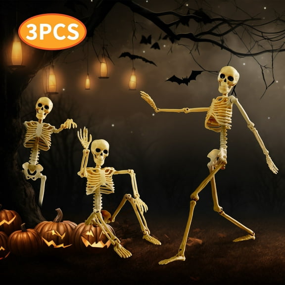 L'ÉPICÉA 3 Pcs Halloween Hanging Skeletons,Halloween Party Decorations,Halloween Decorations Outdoor