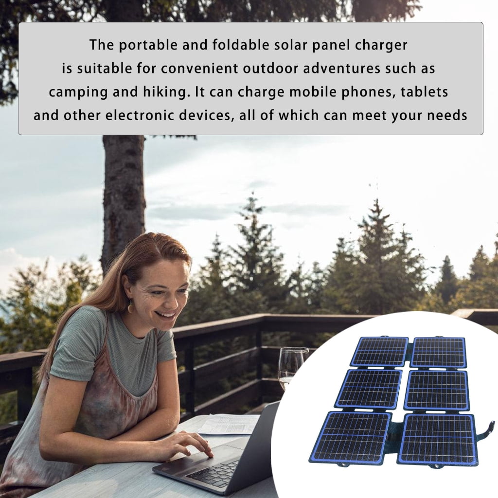 30W 12V/5V Portable Waterproof ETFE Folding Monocrystalline Solar Panel