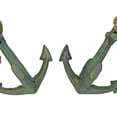 thumbnail image 2 of Zeckos Verdigris Cast Iron Ship Anchor Bookends Home Decor Set of 2, 2 of 9