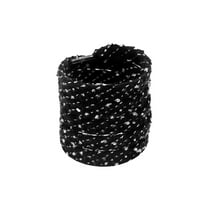 INSPIRE CHIC 2 Pairs Flat Fuzzy Shoe Laces for Sneakers, 0.61'' Fluffy Soft Shoelaces for Hiking Sporting Running Black 100cm/39.37"