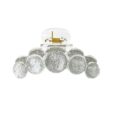 Packed Party “Disco Party” Silver Glitter Jumbo Hair Claw Clip