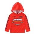 thumbnail image 2 of Disney Cars Lightning McQueen Long Sleeve Hooded Shirt (Boys), Sizes 3T-8, 2 of 9