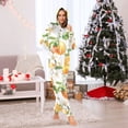 thumbnail image 7 of FORMRS Onesies Pajama for Adults Unisex Hoodie Winter Jumpsuit One Piece Sleepwear, Sizes S-2XL, Floral Watercolor Oranges, 7 of 7