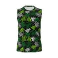 thumbnail image 6 of Lsque Tropical Leaves1 Print Men's Cotton Blend Sleeveless Muscle Shirts (S-3XL)- Moisture Wicking, Odor Protection, UPF 30+,XX-Large, 6 of 8
