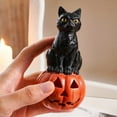 thumbnail image 5 of JJKBVCLO Gothic Sitting On Pumpkin Sculpture For Home And Halloween Tabletop, 5 of 5