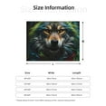 thumbnail image 5 of Naloa Realistic Style Colorful Wolf Flannel Blankets - Thick and Warm Blanket for Winter, Soft Fuzzy Plush King Blanket for All Seasons40"x30", 5 of 6