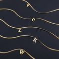thumbnail image 4 of Collar con colgante de acero inoxidable chapado en oro del alfabeto de A-Z para mujer, cadena de serpiente con letra inicial, collares de clavícula, joyería para el cuello, 4 of 5