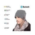 thumbnail image 5 of Upgraded Unisex Knit Bluetooth Beanie Hat/Headband Headphones V4.2 Unique Christmas Tech Gifts Stocking Stuffer w/Built-in Stereo Speakers (Hat w/Fur, Dark Gray), 5 of 7