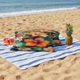 thumbnail image 5 of Outdoor Pillow Cover Orange Flowers Green Leaf Set of 2 Waterproof Throw Pillowcases Vintage Floral Decorative Patio Furniture Pillows for Couch Garden Indoor & Outdoor Use, 5 of 9