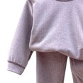 thumbnail image 4 of asjyhkr Boys Girls Loungewear Outfits 2 Piece Long Sleeve Basic T-Shirt Classic Daily Wear Pants Fall Casual Sets(1-2 Years,Purple), 4 of 4